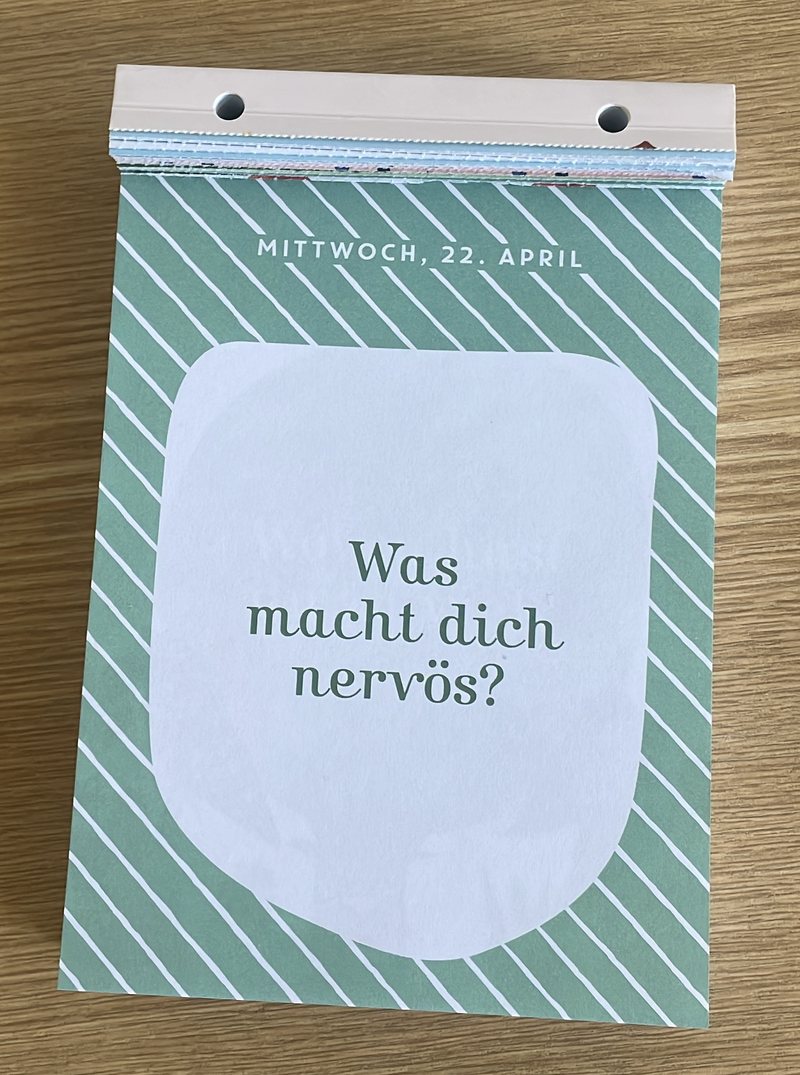Karte mit der Frage «Was macht dich nervös?»